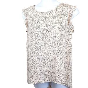 Everleigh Cream Floral Tunic Top, Size Medium